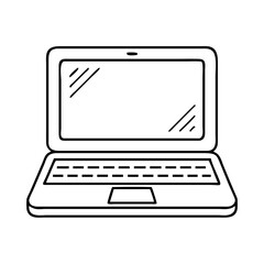 basic laptop icon, basic laptop vector illustration-simple illustration of basic laptop, perfect for basic laptop logos and icons