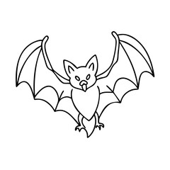 bat icon, bat vector illustration-simple illustration of bat, perfect for bat logos and icons