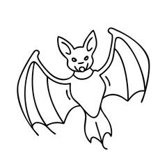 bat icon, bat vector illustration-simple illustration of bat, perfect for bat logos and icons
