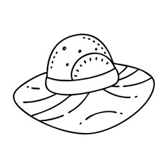 beach hat icon, beach hat vector illustration-simple illustration of beach hat, perfect for beach hat logos and icons