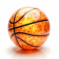 Fototapeta premium A gleaming radiant basketball with an ethereal aura, glowing softly, highlighting smooth textures.