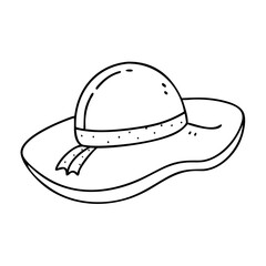 beach hat icon, beach hat vector illustration-simple illustration of beach hat, perfect for beach hat logos and icons