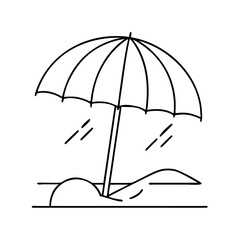 beach umbrella icon, beach umbrella vector illustration-simple illustration of beach umbrella, perfect for beach umbrella logos and icons