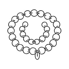 Obraz premium beads icon, beads vector illustration-simple illustration of beads, perfect for beads logos and icons