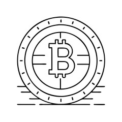 bitcoin coin icon, bitcoin coin vector illustration-simple illustration of bitcoin coin, perfect for bitcoin coin logos and icons