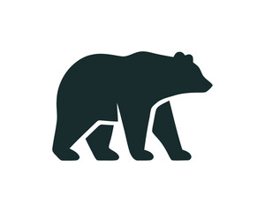 Silhouette Bear Logo Icon Vector Animal Design