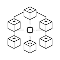 blockchain ledger icon, blockchain ledger vector illustration-simple illustration of blockchain ledger, perfect for blockchain ledger logos and icons