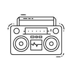 boom box icon, boom box vector illustration-simple illustration of boom box, perfect for boom box logos and icons