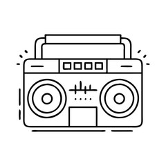boom box icon, boom box vector illustration-simple illustration of boom box, perfect for boom box logos and icons