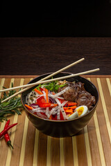 Beef Tail Soup with Egg and Vegetables, Japanese Cuisine