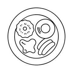 breakfast plate icon, breakfast plate vector illustration-simple illustration of breakfast plate, perfect for breakfast plate logos and icons