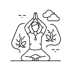 breathing exercise icon icon, breathing exercise icon vector illustration-simple illustration of breathing exercise icon, perfect for breathing exercise icon logos and icons