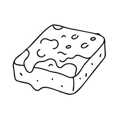 brownie icon, brownie vector illustration-simple illustration of brownie, perfect for brownie logos and icons