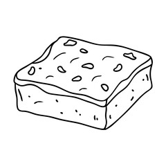 brownie icon, brownie vector illustration-simple illustration of brownie, perfect for brownie logos and icons