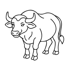 buffalo icon, buffalo vector illustration-simple illustration of buffalo, perfect for buffalo logos and icons