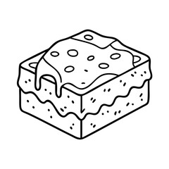 brownie icon, brownie vector illustration-simple illustration of brownie, perfect for brownie logos and icons