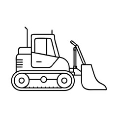 bulldozer icon, bulldozer vector illustration-simple illustration of bulldozer, perfect for bulldozer logos and icons