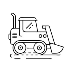 bulldozer icon, bulldozer vector illustration-simple illustration of bulldozer, perfect for bulldozer logos and icons