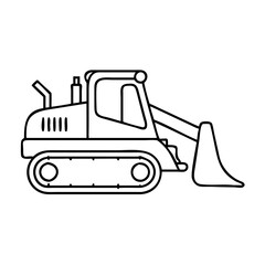 Naklejka premium bulldozer icon, bulldozer vector illustration-simple illustration of bulldozer, perfect for bulldozer logos and icons