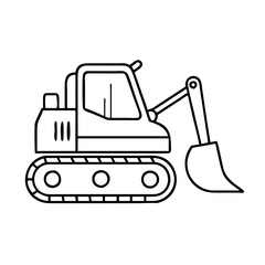 bulldozer icon, bulldozer vector illustration-simple illustration of bulldozer, perfect for bulldozer logos and icons