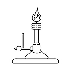 bunsen burner icon, bunsen burner vector illustration-simple illustration of bunsen burner, perfect for bunsen burner logos and icons