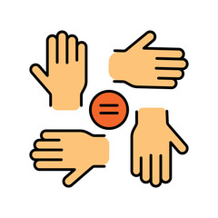 Inclusion color line icon for digital and print projects.