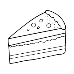 cake slice icon, cake slice vector illustration-simple illustration of cake slice, perfect for cake slice logos and icons