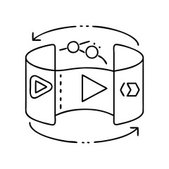 360 degree video icon, 360 degree video vector illustration-simple illustration of 360 degree video, perfect for 360 degree video logos and icons