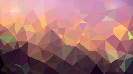 Abstract polygon landscape.  A blend of soft pastel and earthy tones in a geometric pattern, forming a tranquil, textured backdrop