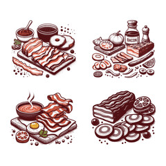 Hand drawn food vector sketch