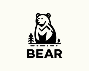 bear icon vector