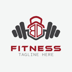 Fototapeta premium initial monogram for Fitness logo with Polygon style design