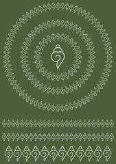 Traditional Rangoli or Kolam designs from the sub continent