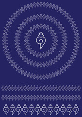 Traditional Rangoli or Kolam designs from the sub continent