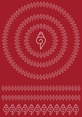 Traditional Rangoli or Kolam designs from the sub continent