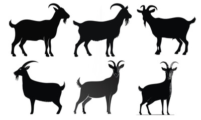 Goat Silhouette Vector Illustration Perfect for T Shirts Prints and Digital Projects