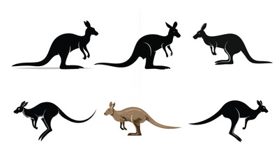 kangaroo Silhouette Vector Illustration Perfect for T Shirts Prints and Digital Projects