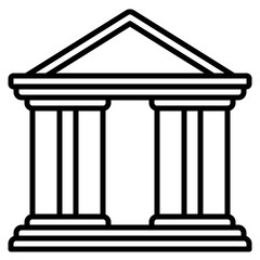 Bank Line Icon. Editable Stroke