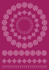 Traditional Rangoli or Kolam designs from the sub continent
