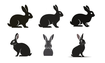 Rabbit Silhouette Vector Illustration Perfect for T Shirts Prints and Digital Projects