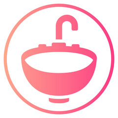 Fototapeta premium sink gradient icon