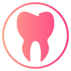 Obraz premium teeth gradient icon