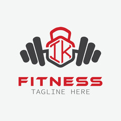 initial monogram for Fitness logo with Polygon style design