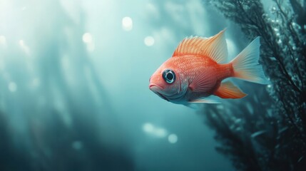 red fish underwater ocean life aquatic animal