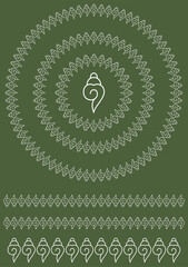 Traditional Rangoli or Kolam designs from the sub continent