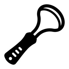 tongue cleaner glyph icon