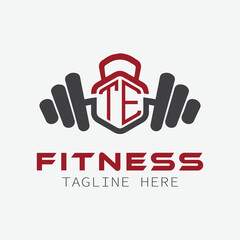 Fototapeta premium initial monogram for Fitness logo with Polygon style design