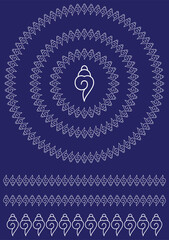 Traditional Rangoli or Kolam designs from the sub continent