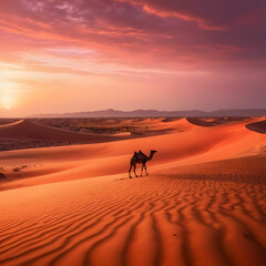 camel in the desert