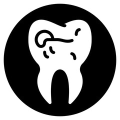 cavity glyph icon